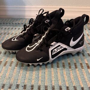 Nike Alpha Black and White Sports Cleats
